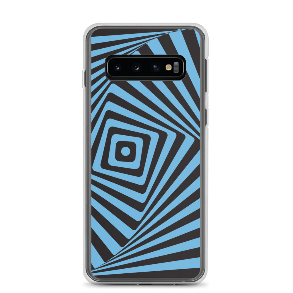 abstract Samsung phone case blue maze