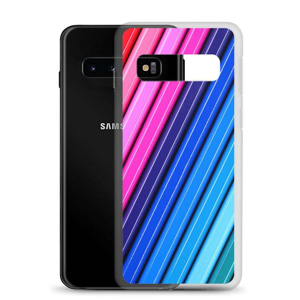 abstract Samsung phone case multi-coloured stripes