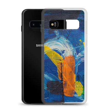 abstract Samsung phone case coloured solid accents