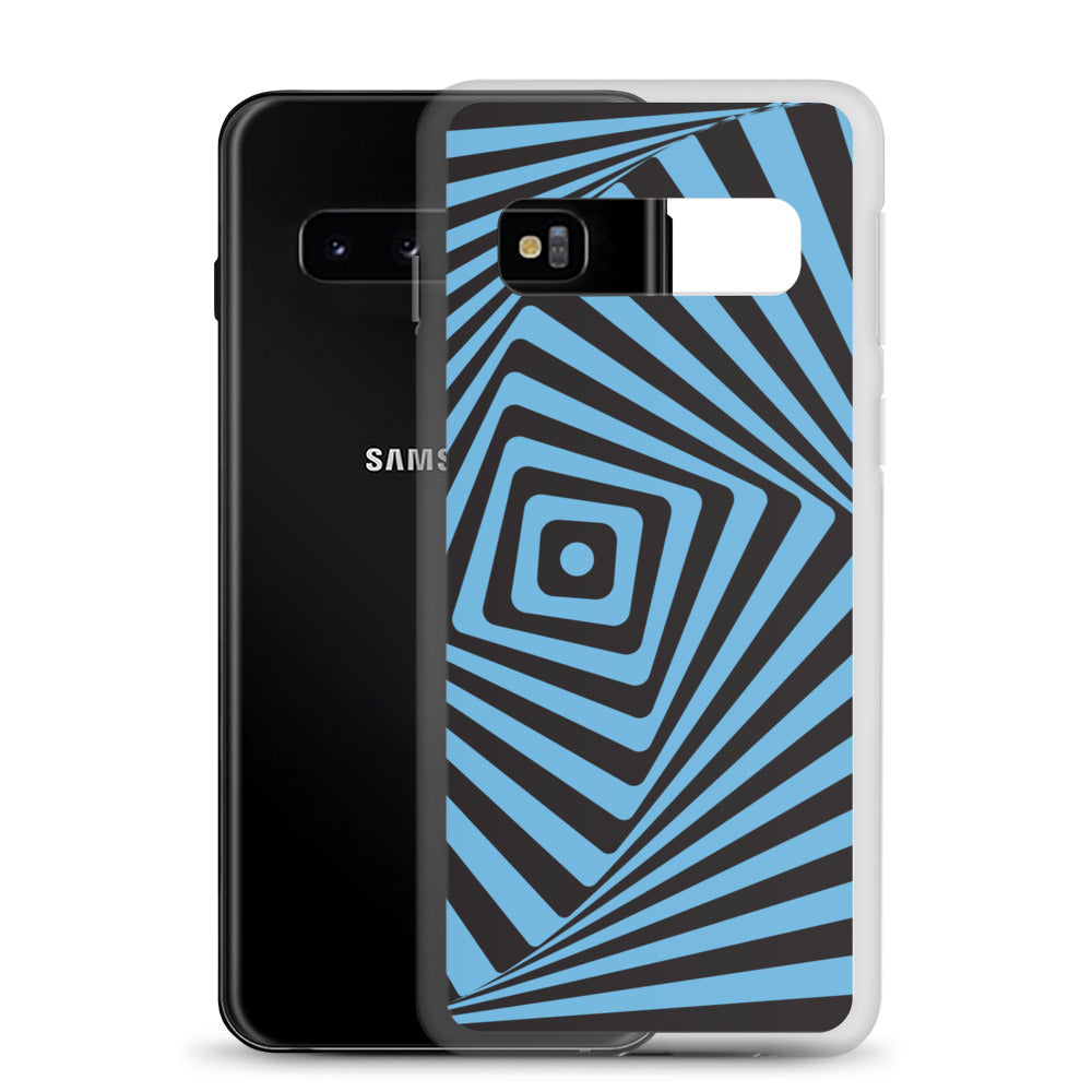 abstract Samsung phone case blue maze