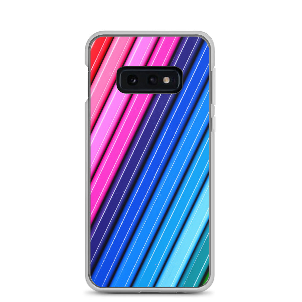 abstract Samsung phone case multi-coloured stripes