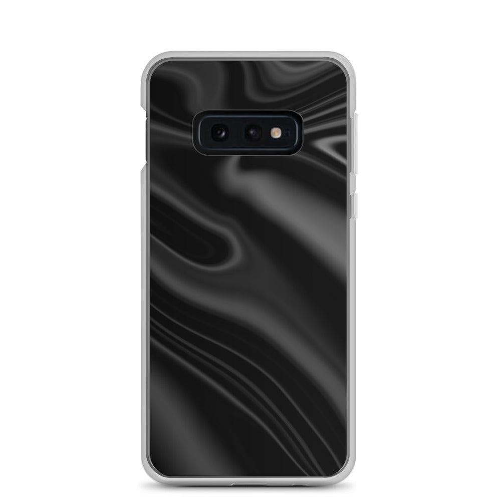 abstract Samsung phone case black waves