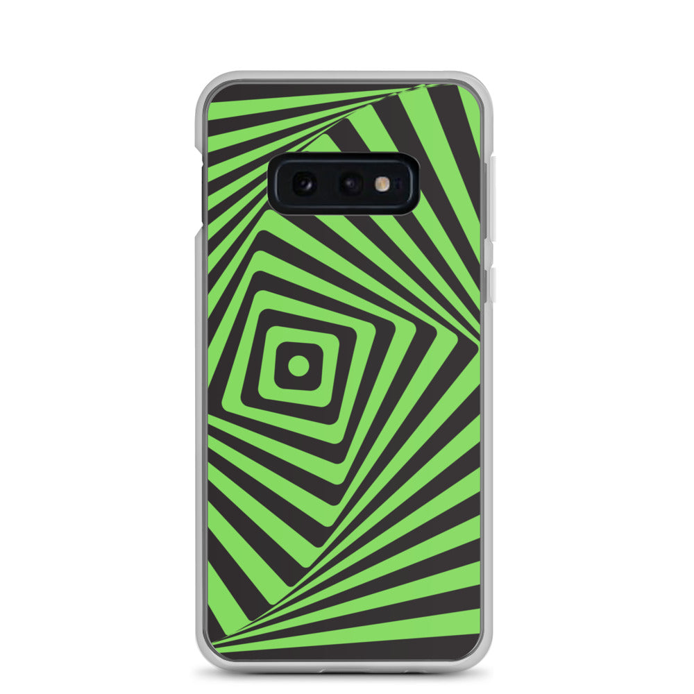 abstract Samsung phone case black and green maze