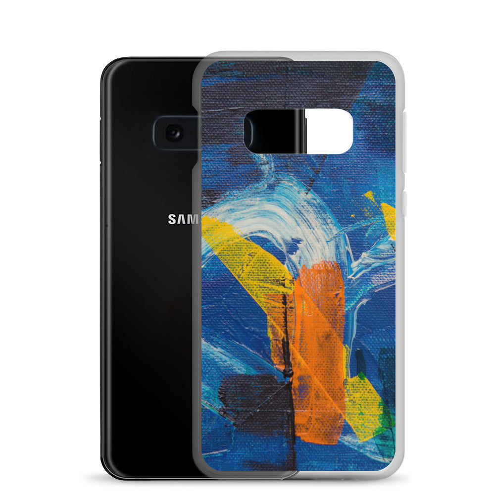 abstract Samsung phone case coloured solid accents