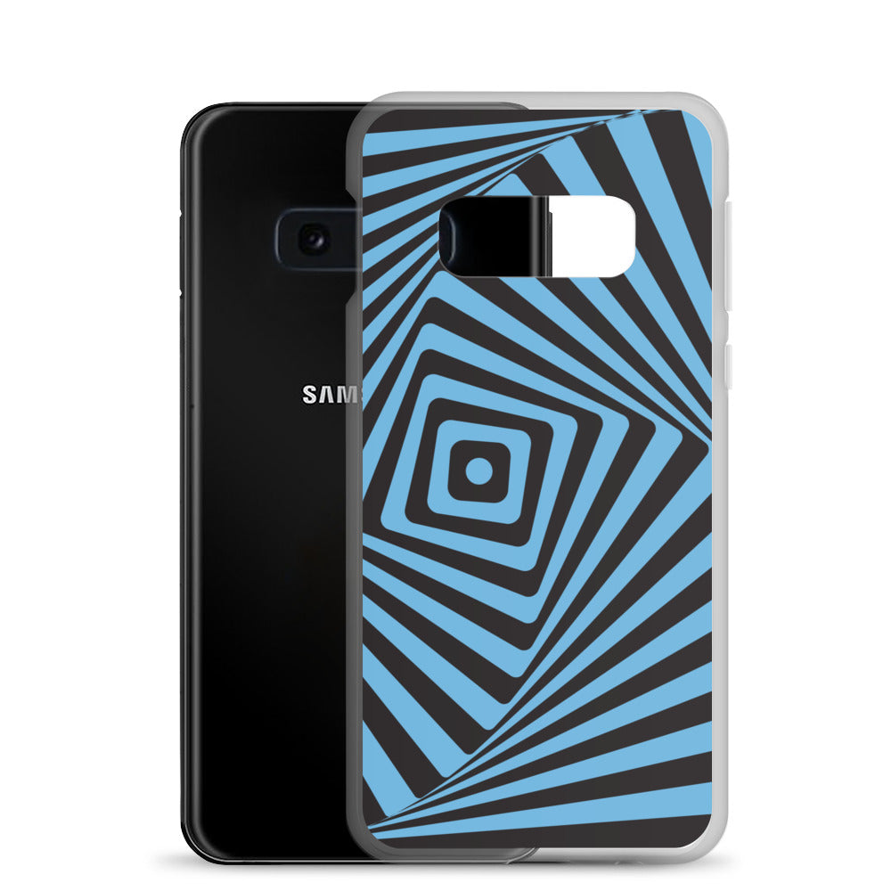 abstract Samsung phone case blue maze