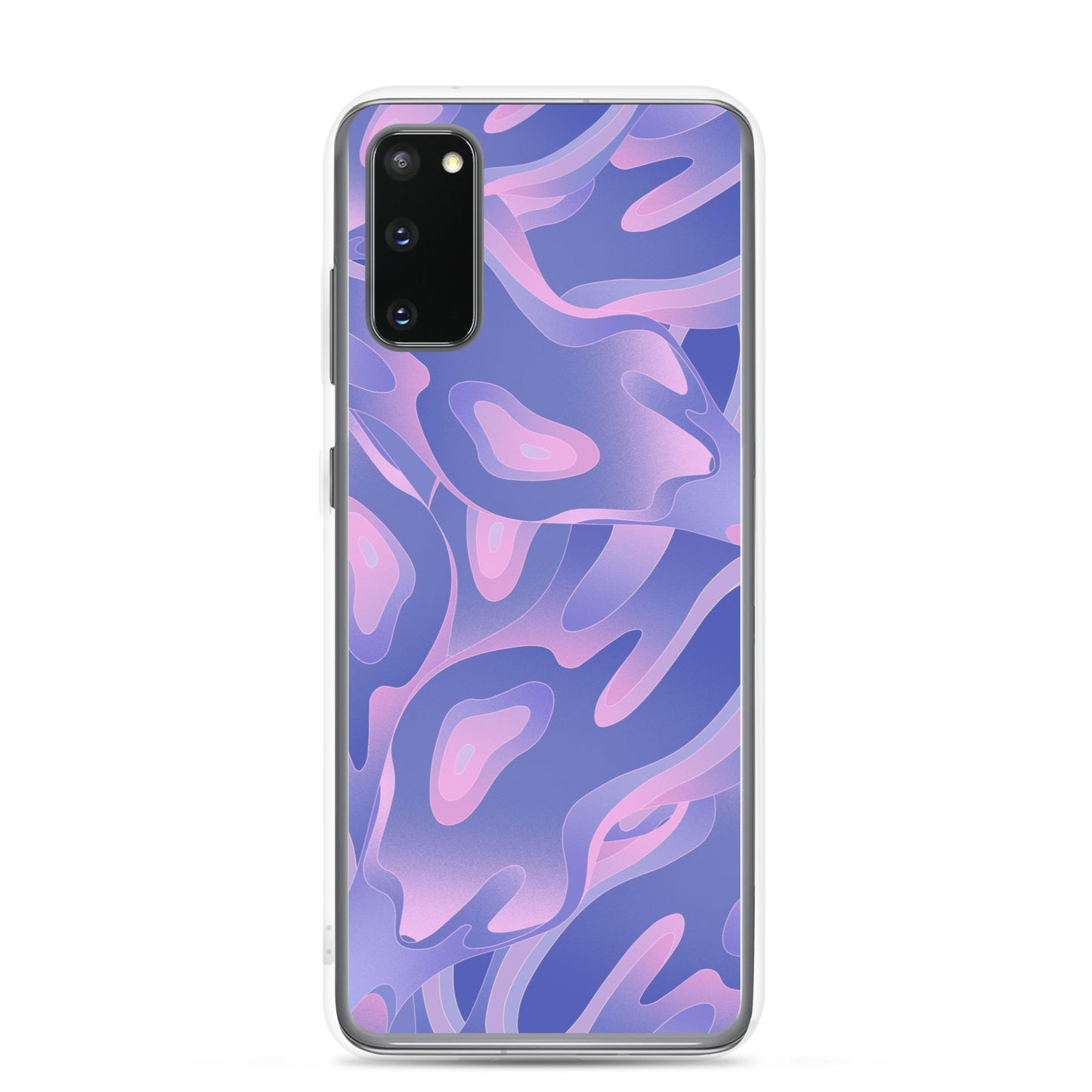 Abstract Samsung phone case, purple/violet waves