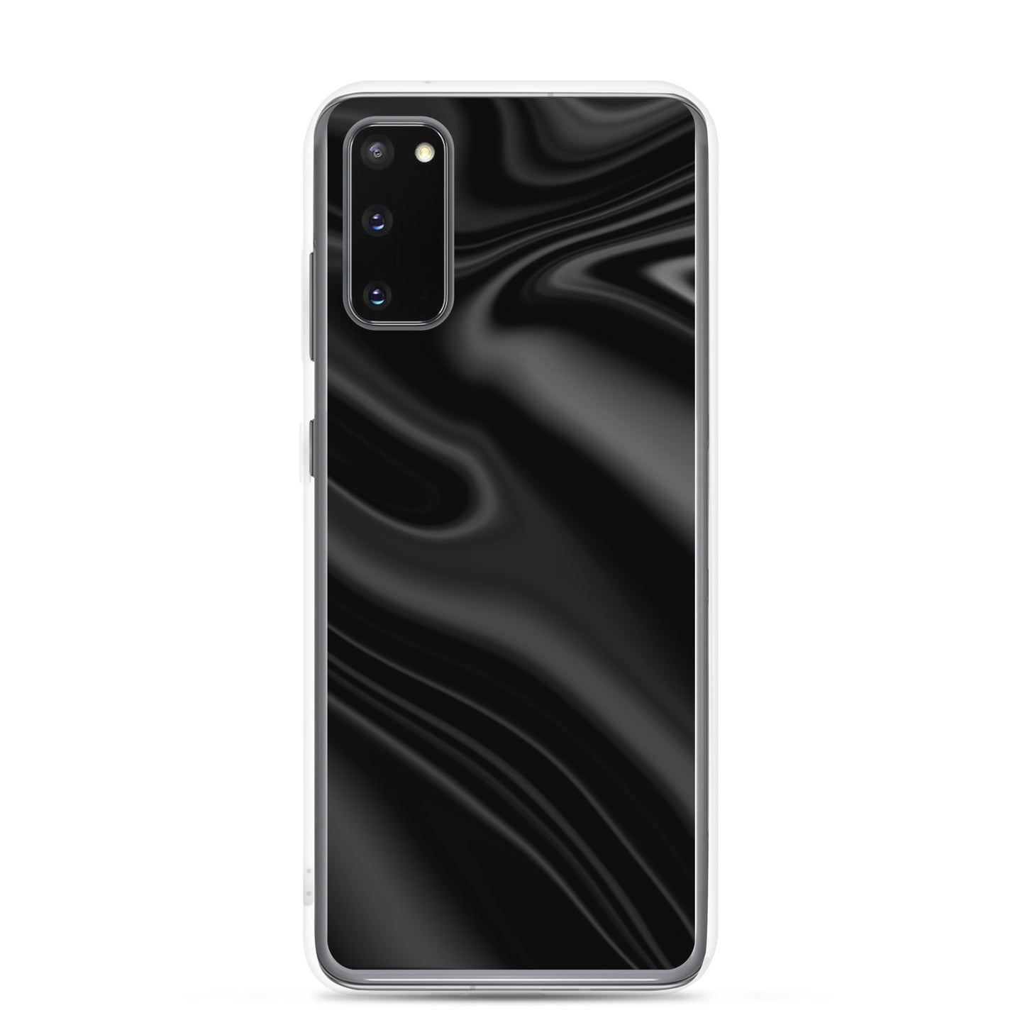 abstract Samsung phone case black waves