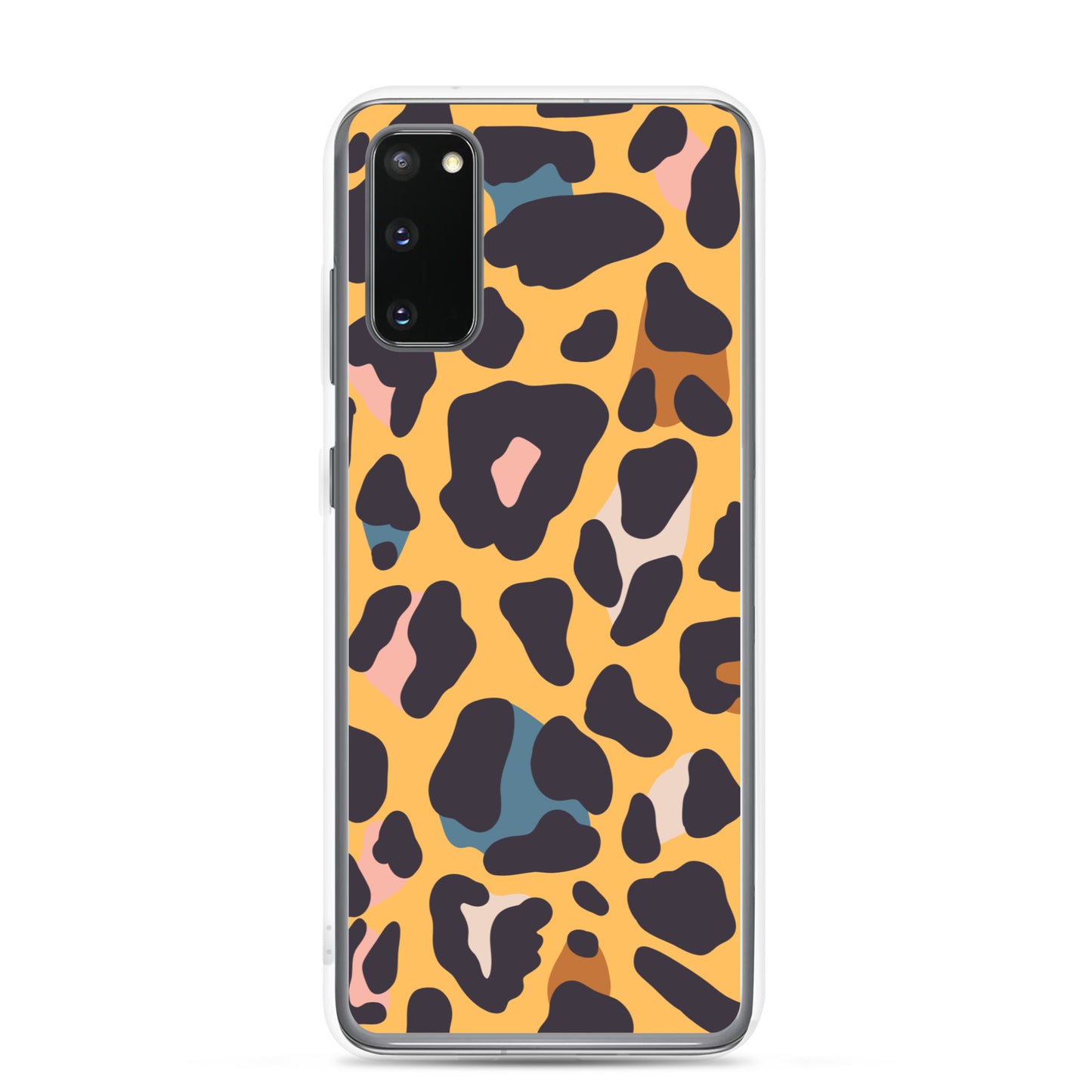 abstract Samsung phone case orange leopard print