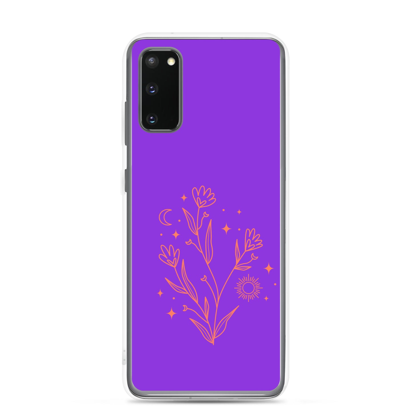 abstract Samsung phone case with purple Bg