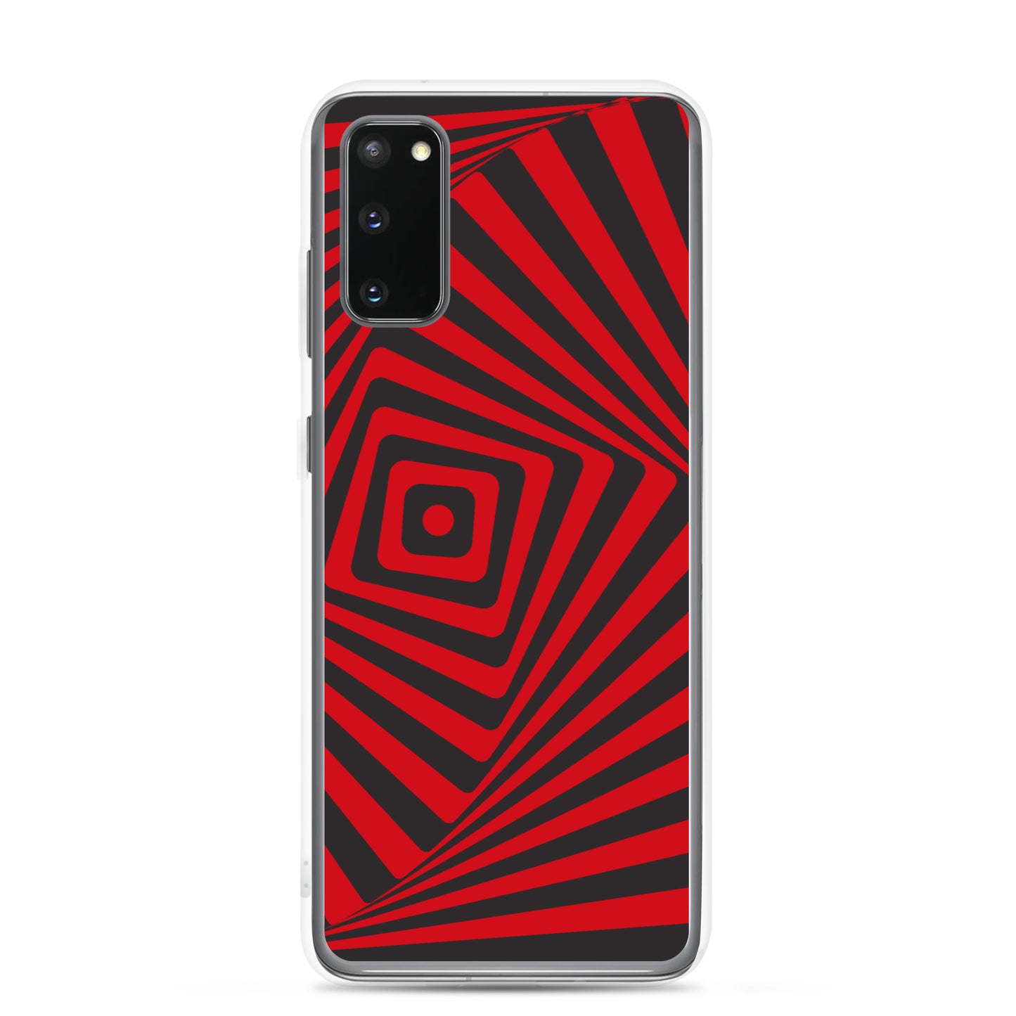 abstract Samsung phone case red and black maze