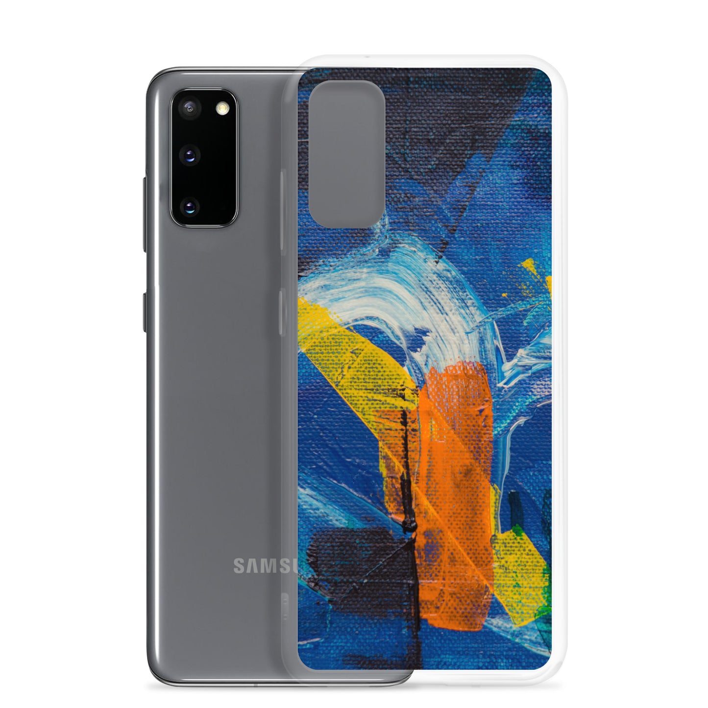 abstract Samsung phone case coloured solid accents