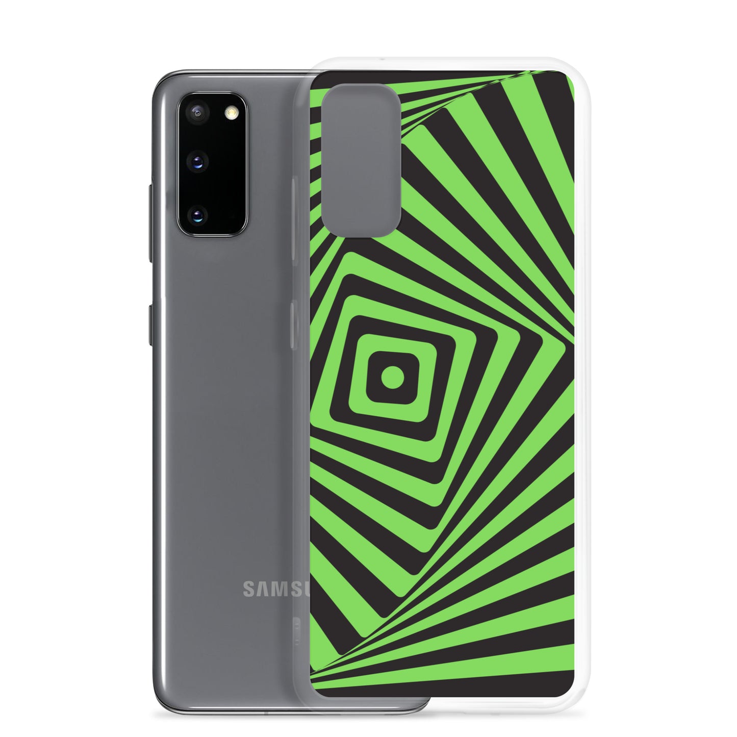 abstract Samsung phone case black and green maze