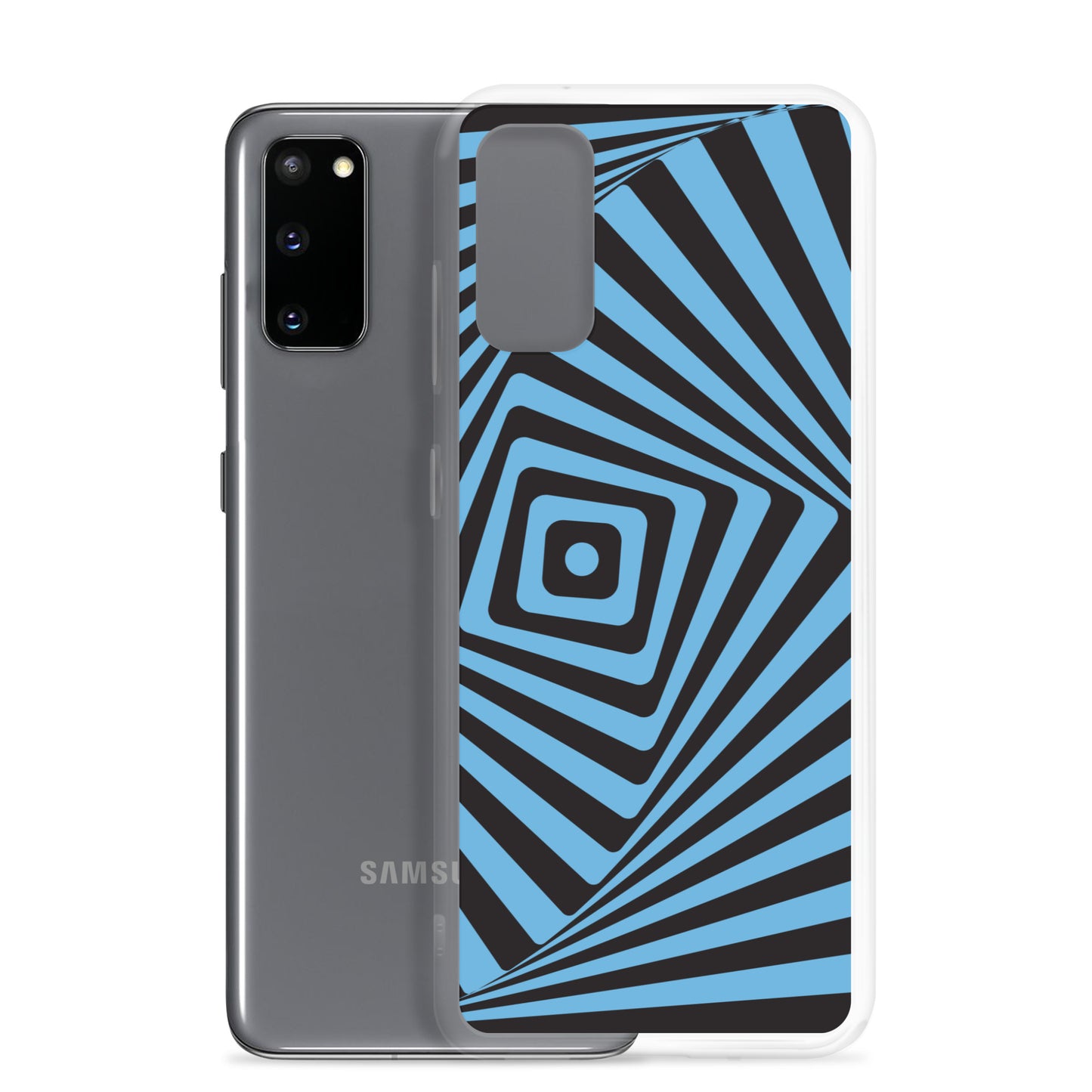 abstract Samsung phone case blue maze