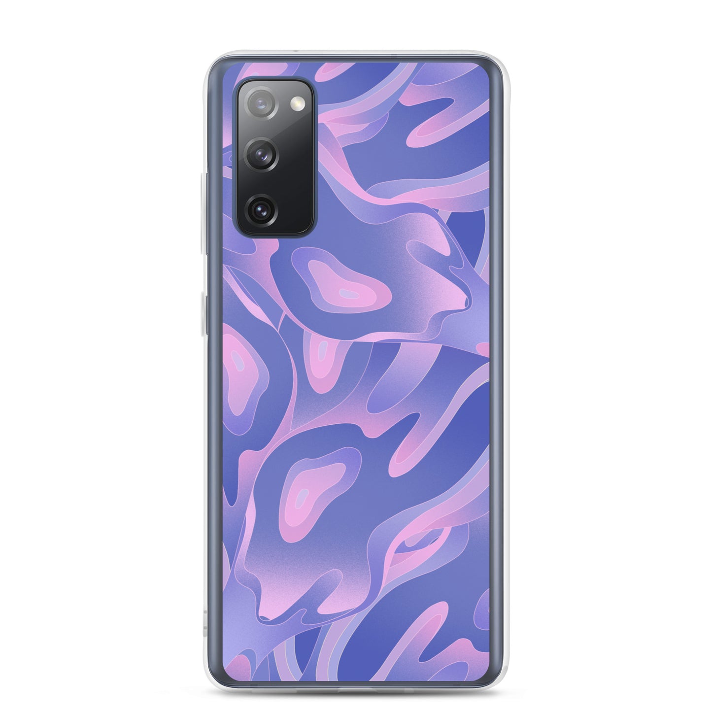 Abstract Samsung phone case, purple/violet waves