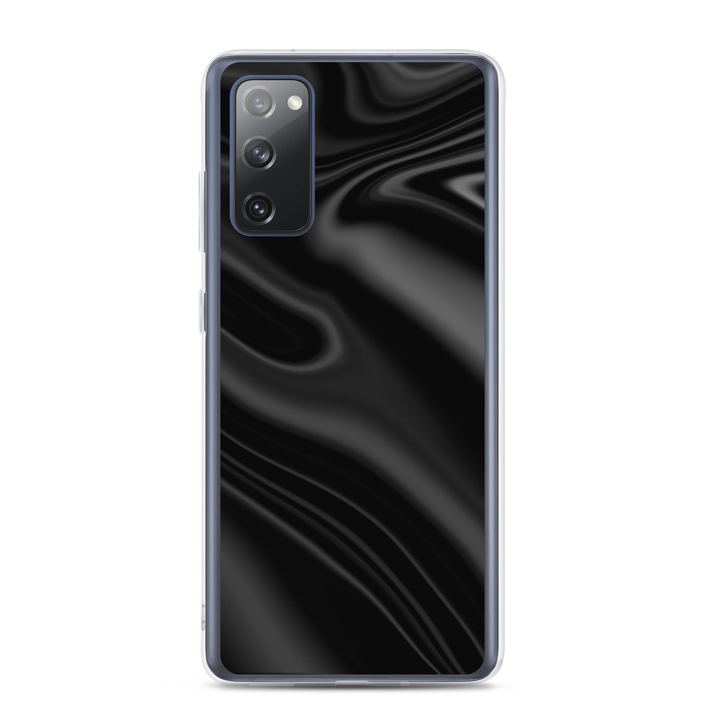 abstract Samsung phone case black waves