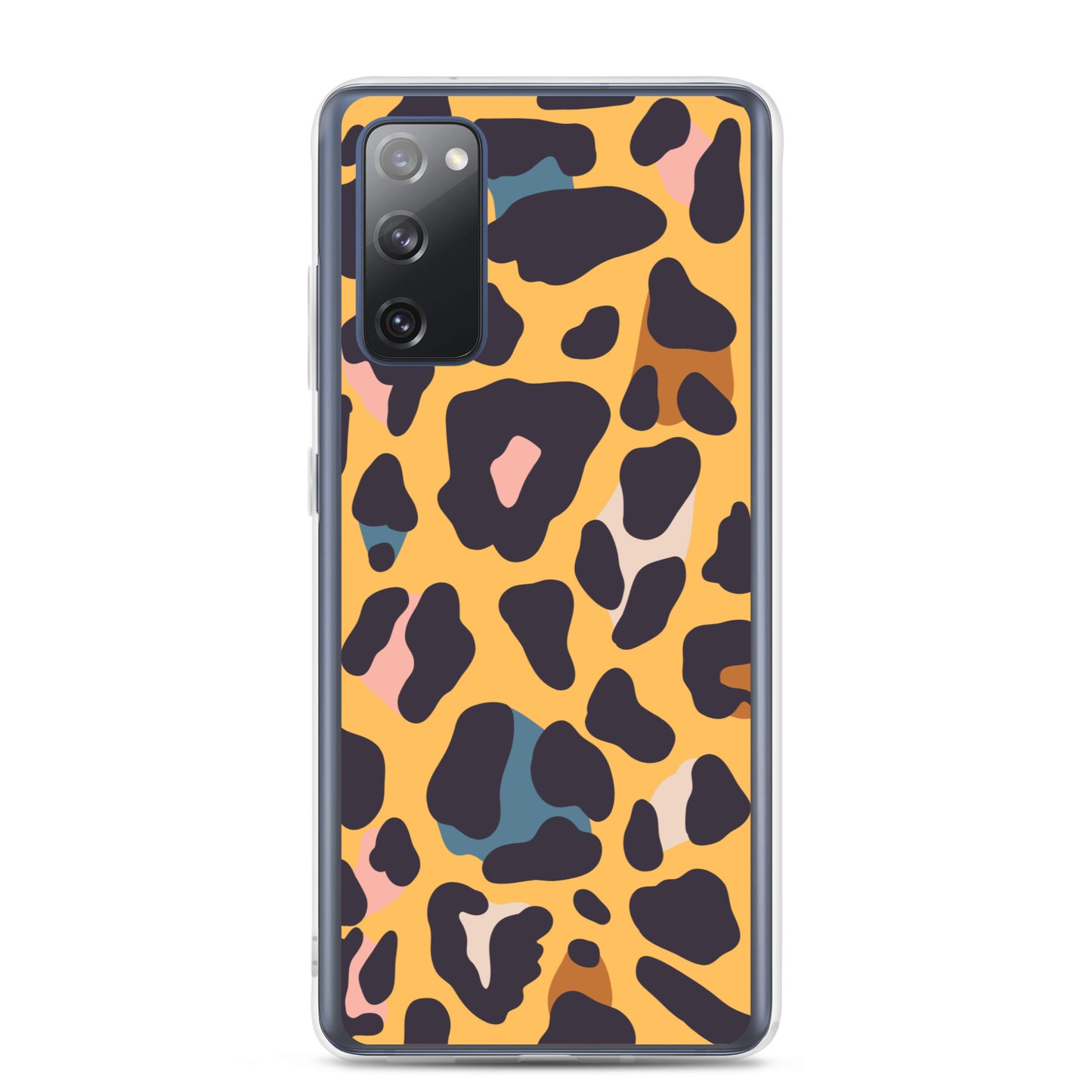 abstract Samsung phone case orange leopard print