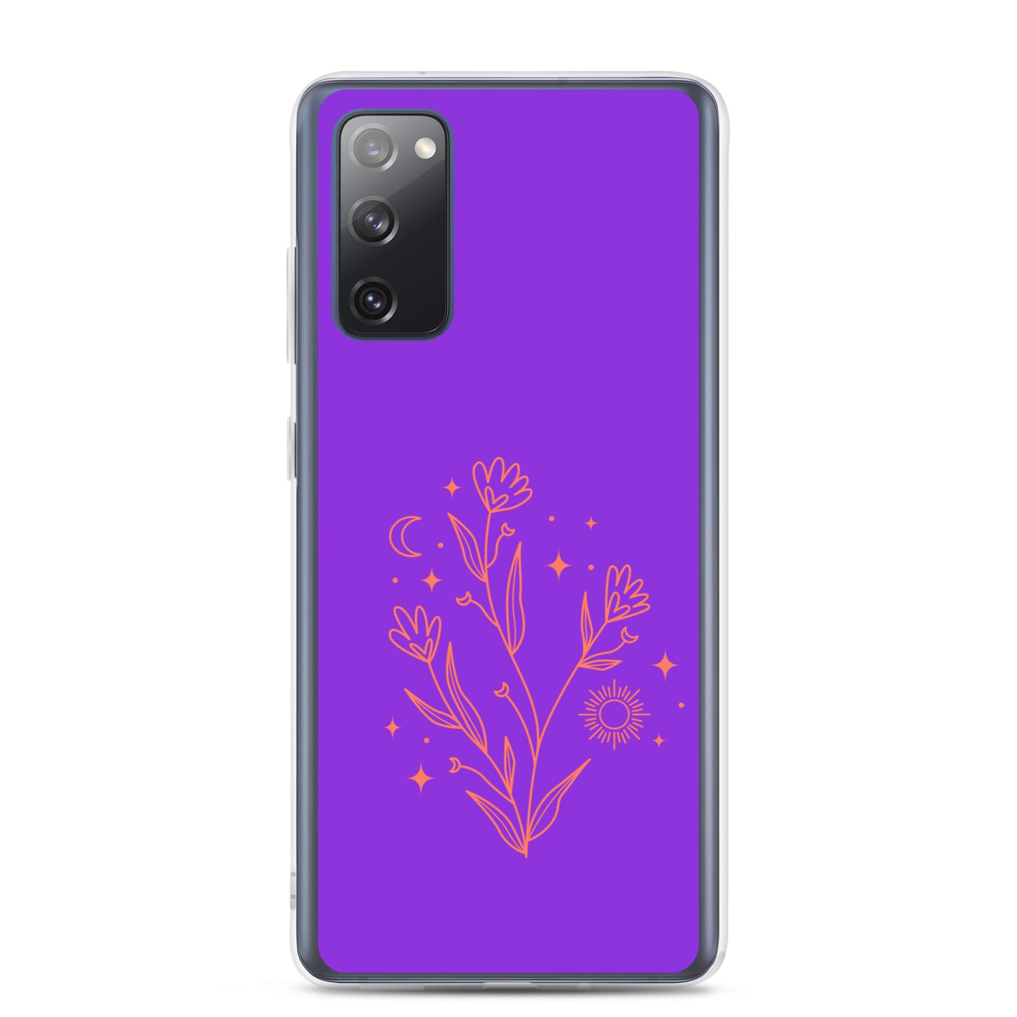 abstract Samsung phone case with purple Bg