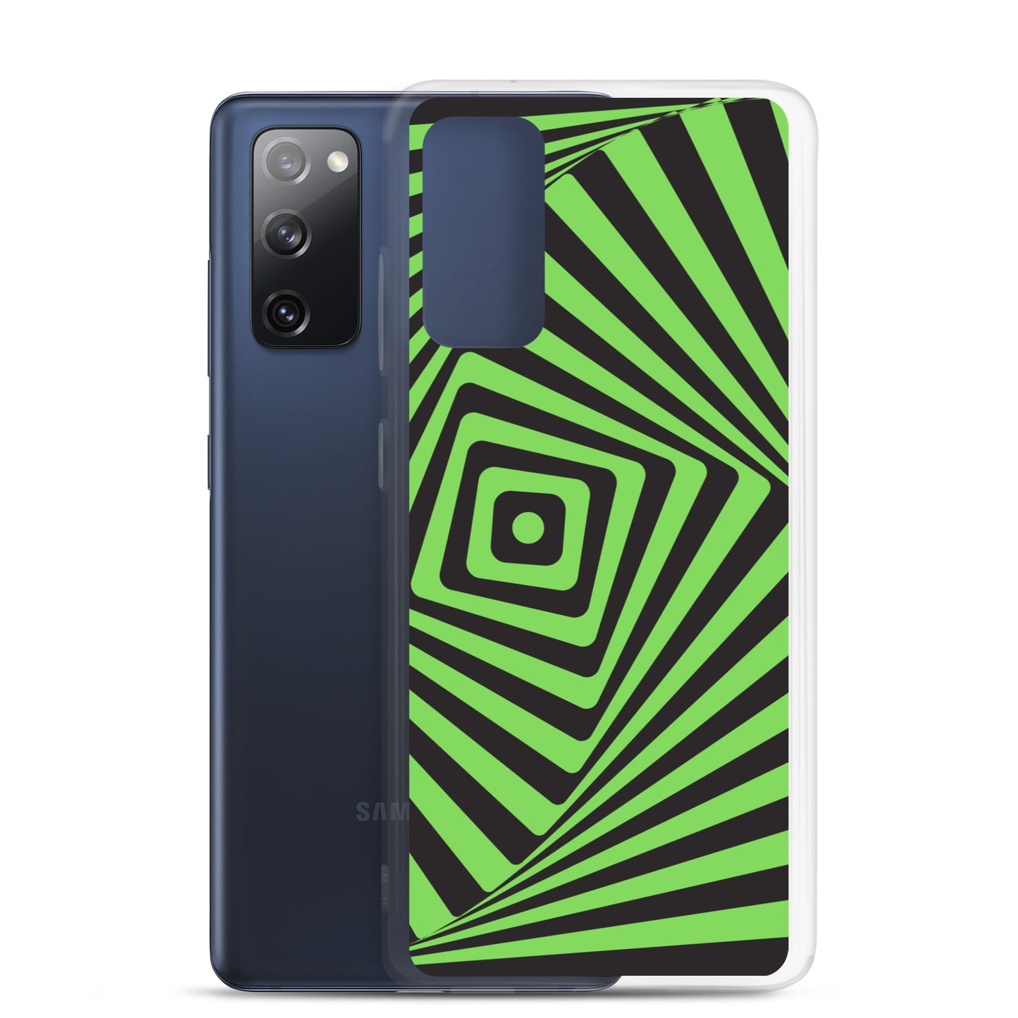 abstract Samsung phone case black and green maze