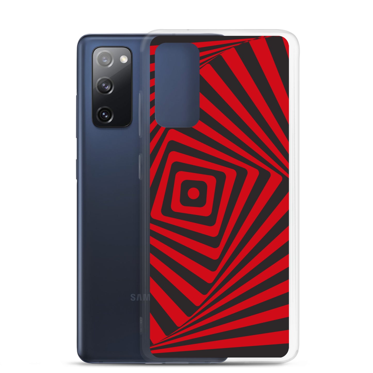 abstract Samsung phone case red and black maze