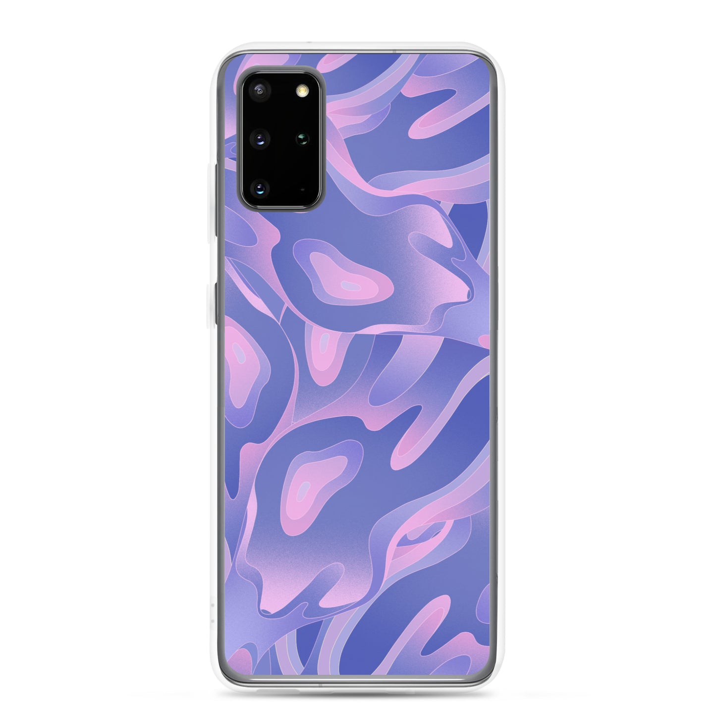 Abstract Samsung phone case, purple/violet waves