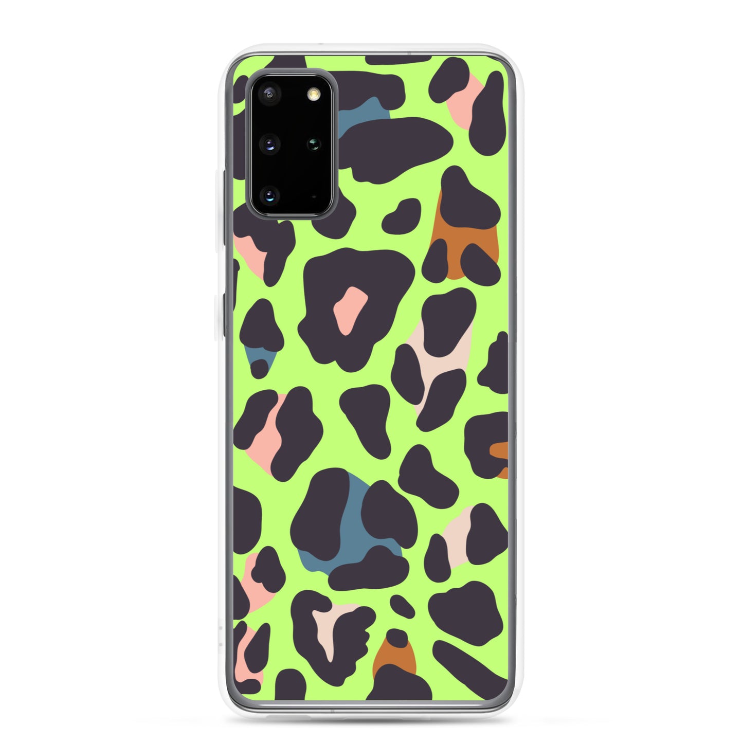 abstract Samsung phone case green leopard print