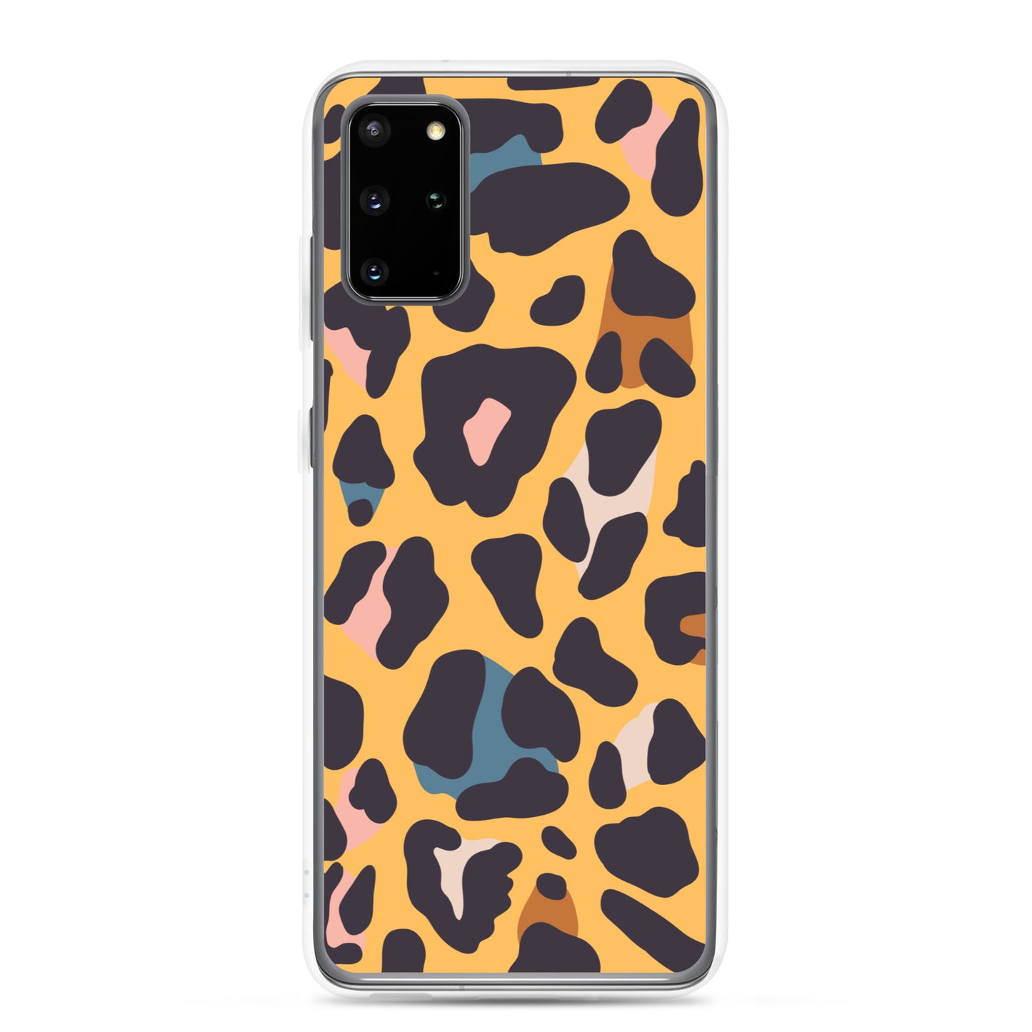 abstract Samsung phone case orange leopard print