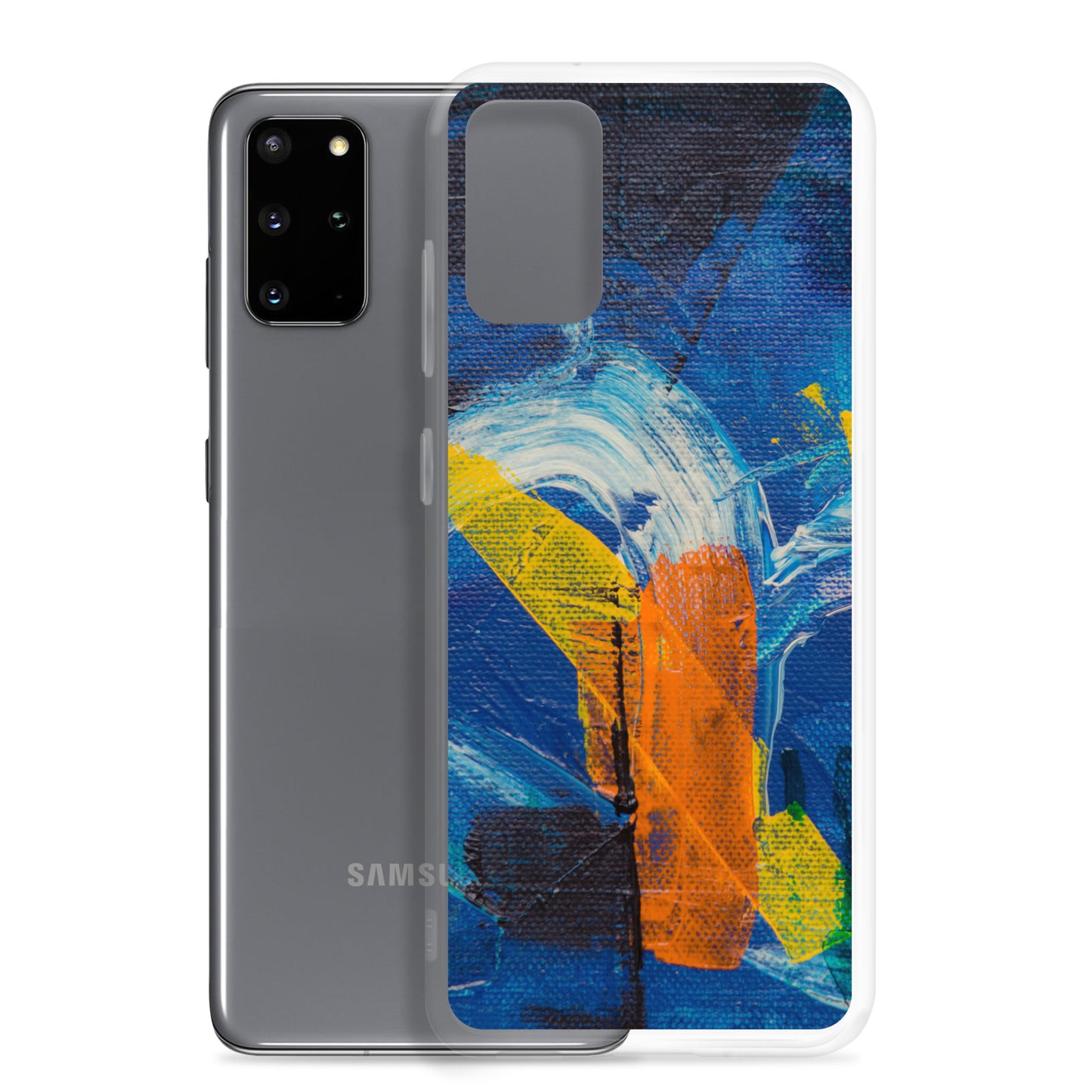 abstract Samsung phone case coloured solid accents