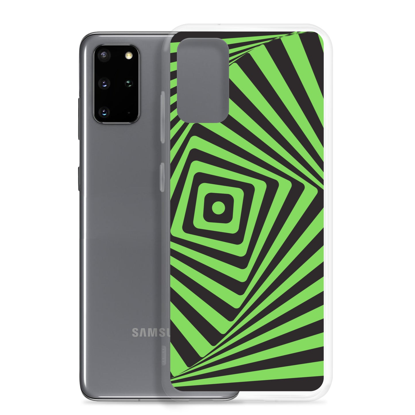 abstract Samsung phone case black and green maze