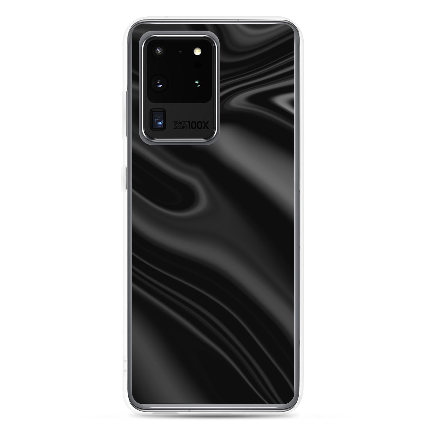 abstract Samsung phone case black waves