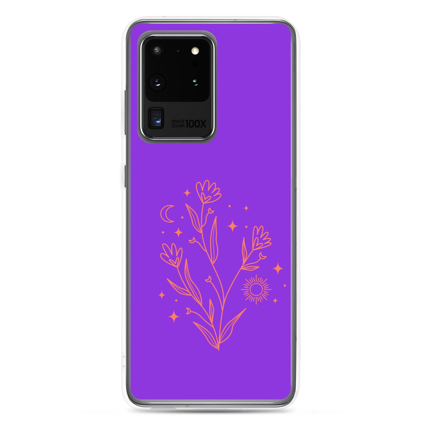 abstract Samsung phone case with purple Bg