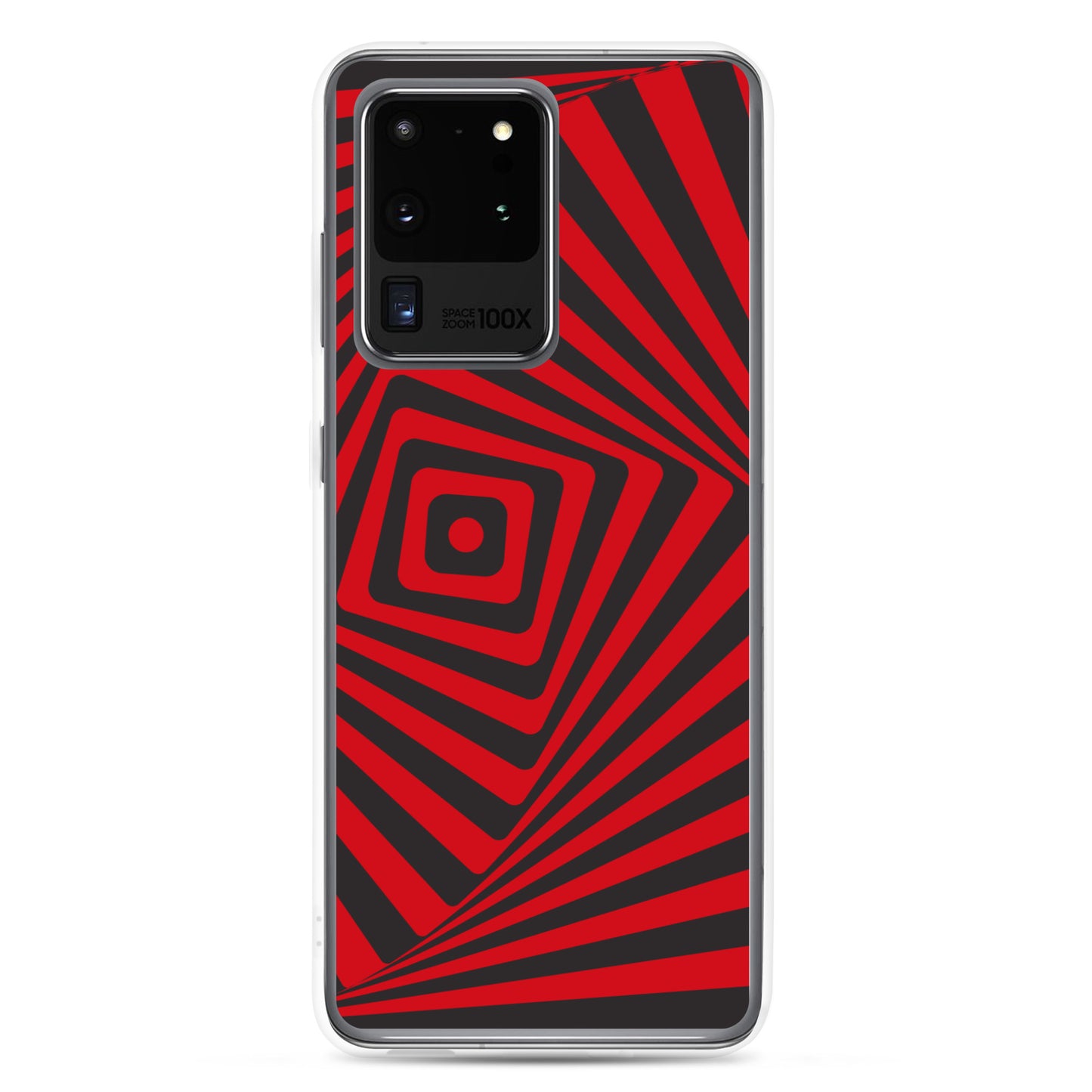 abstract Samsung phone case red and black maze