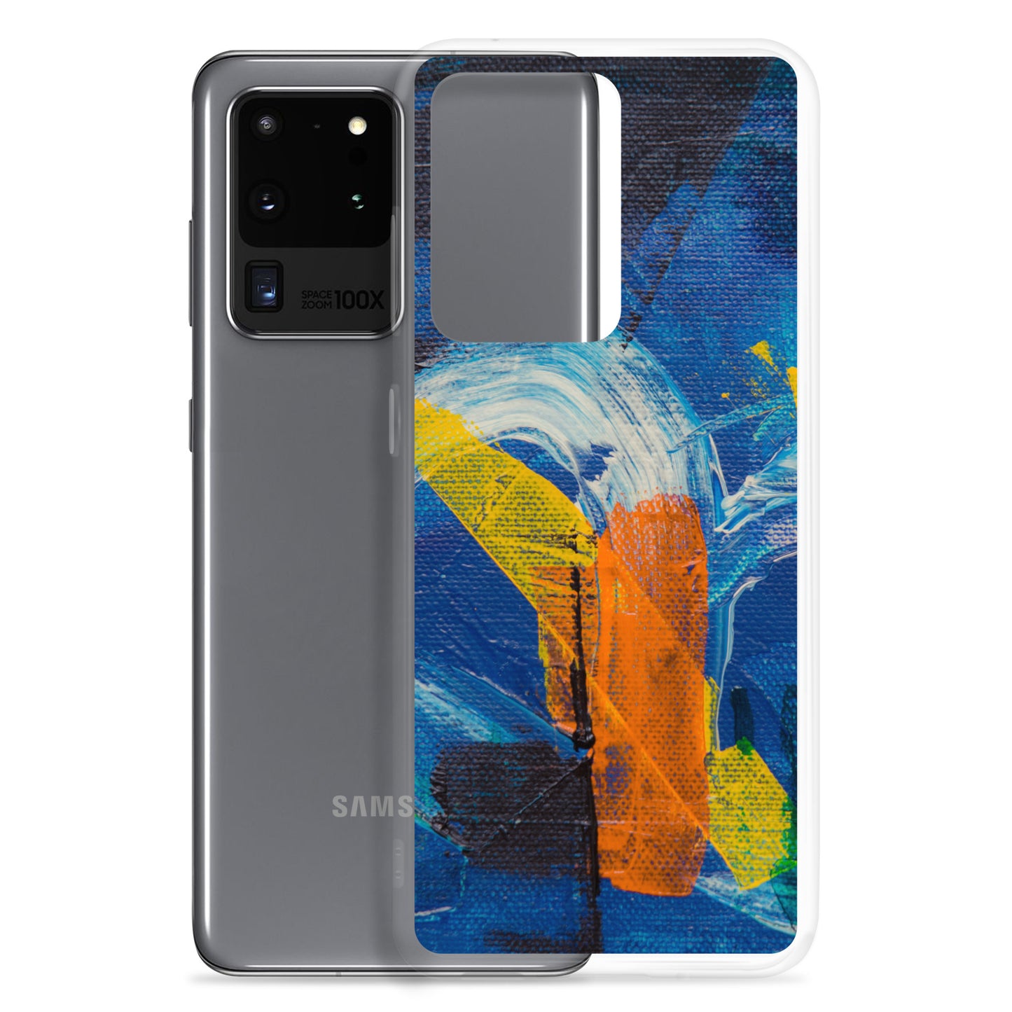 abstract Samsung phone case coloured solid accents