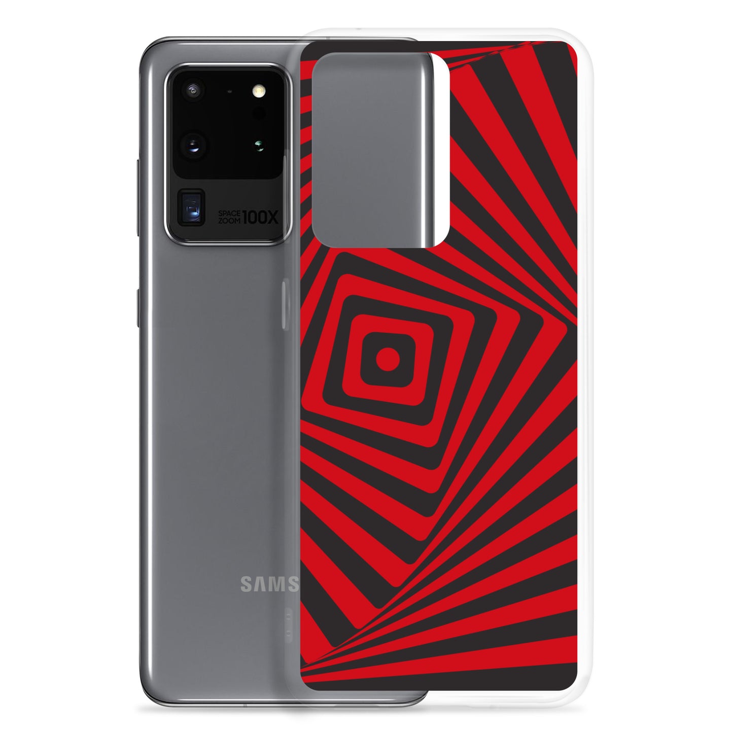 abstract Samsung phone case red and black maze