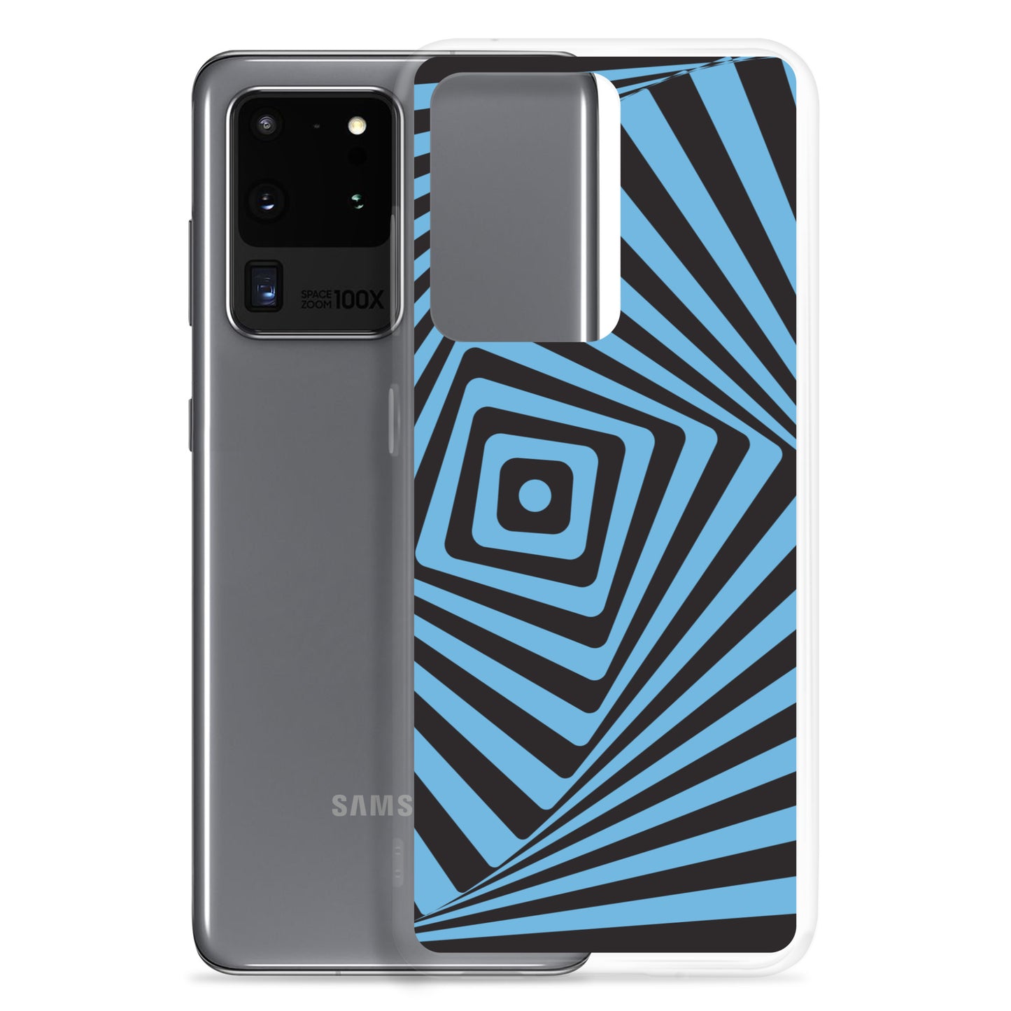 abstract Samsung phone case blue maze