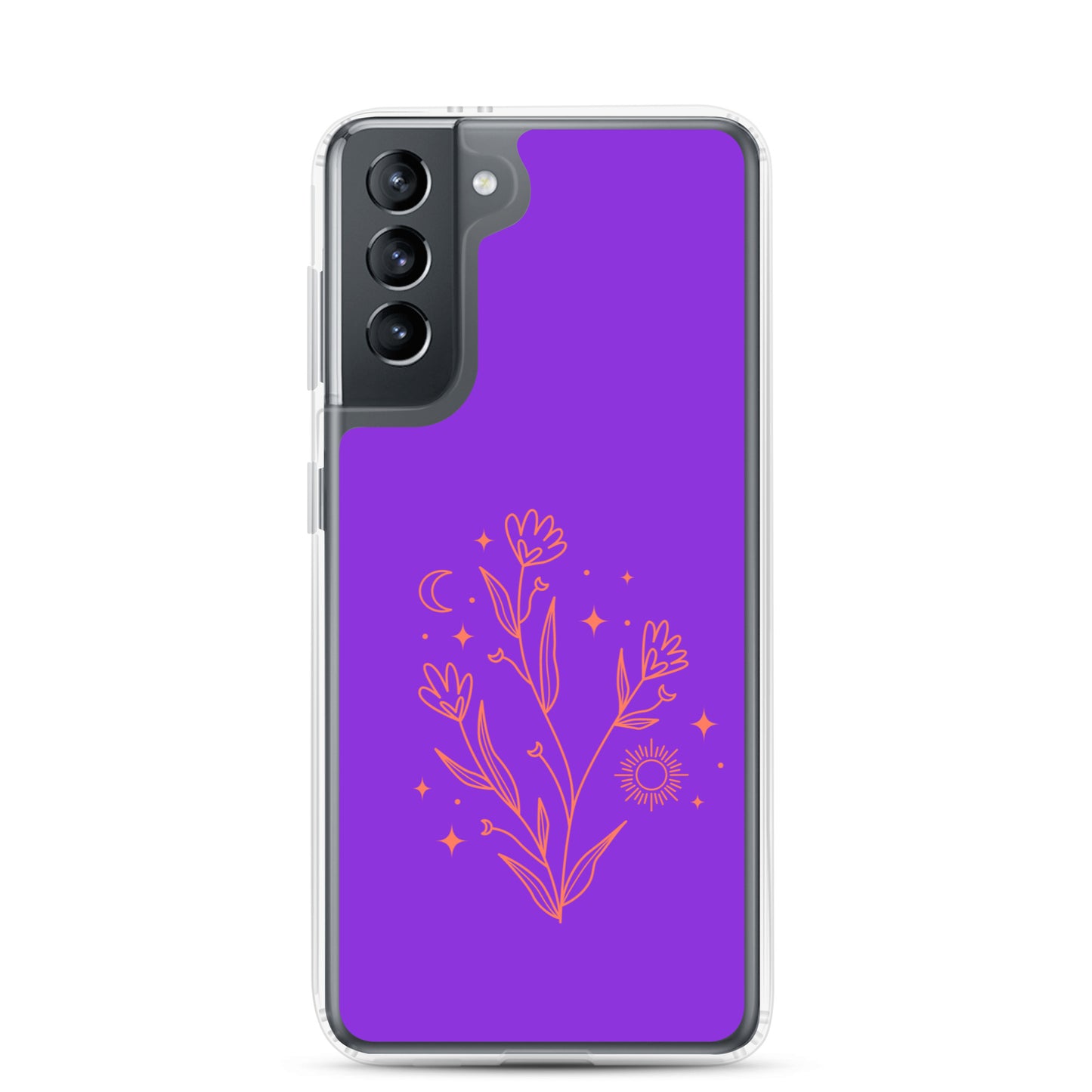 abstract Samsung phone case with purple Bg