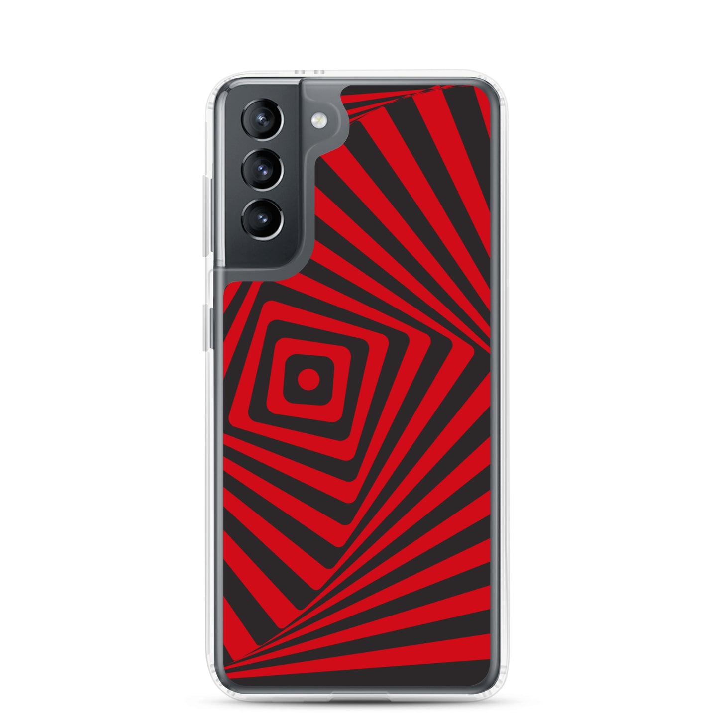 abstract Samsung phone case red and black maze