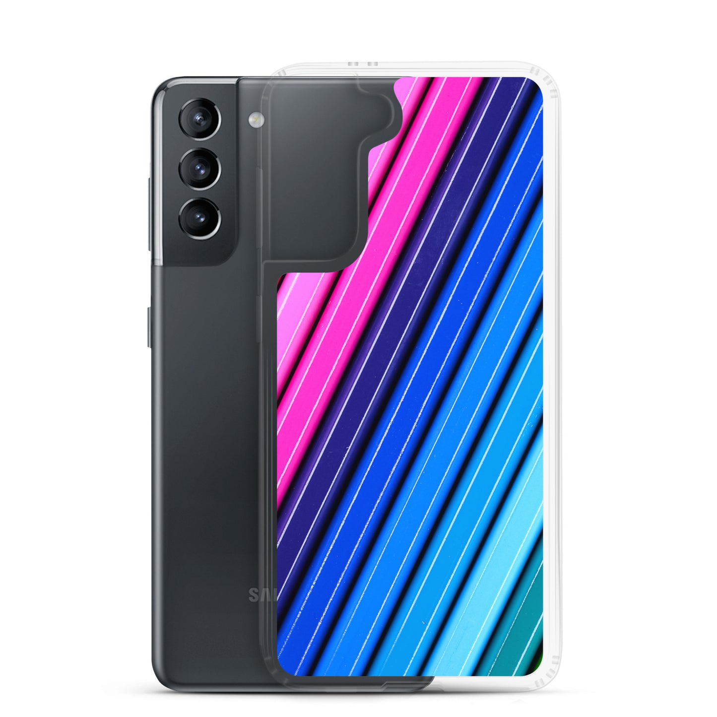 abstract Samsung phone case multi-coloured stripes