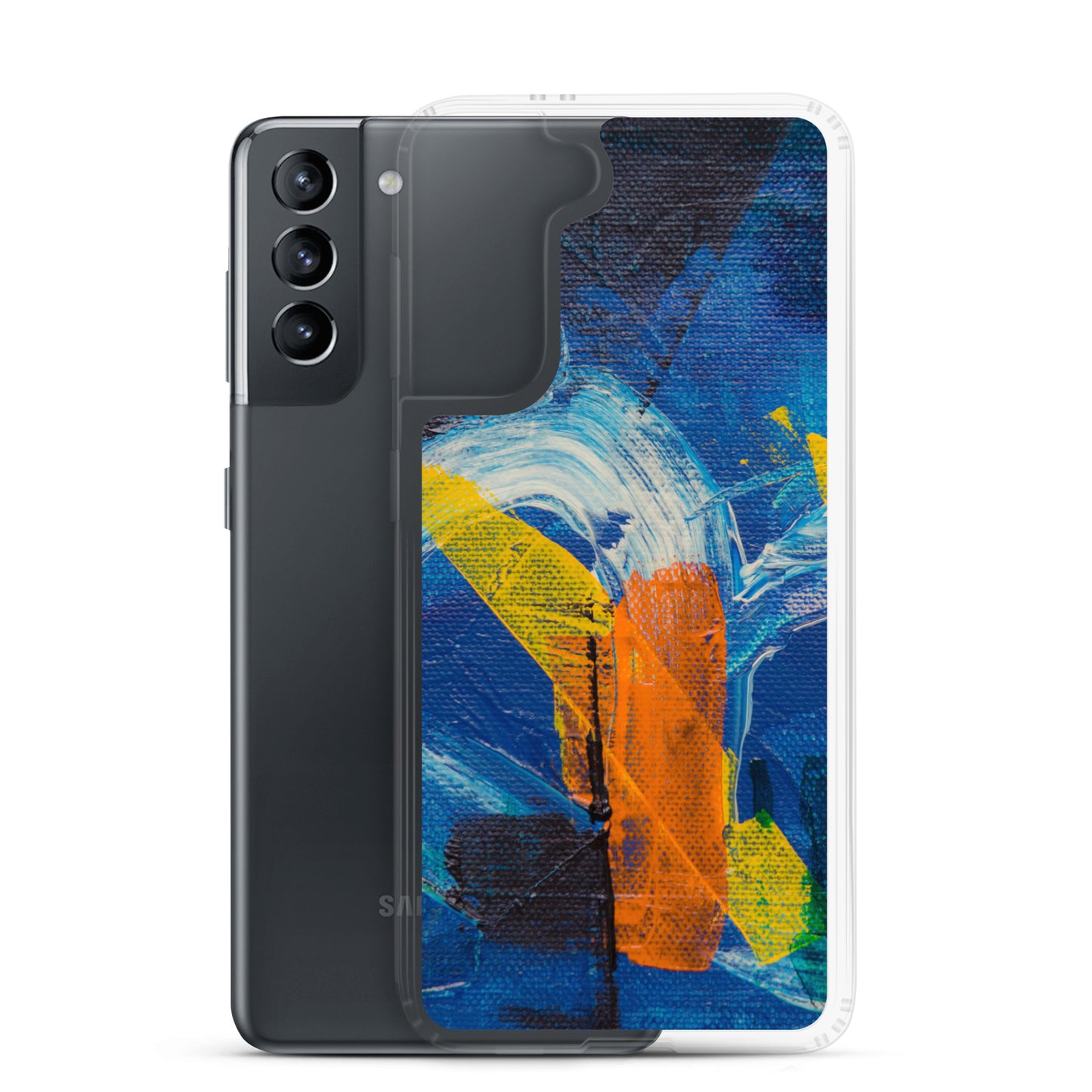 abstract Samsung phone case coloured solid accents