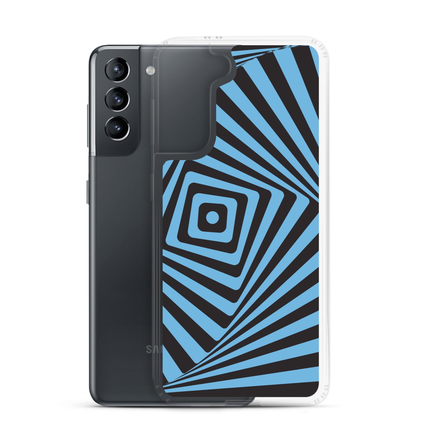 abstract Samsung phone case blue maze