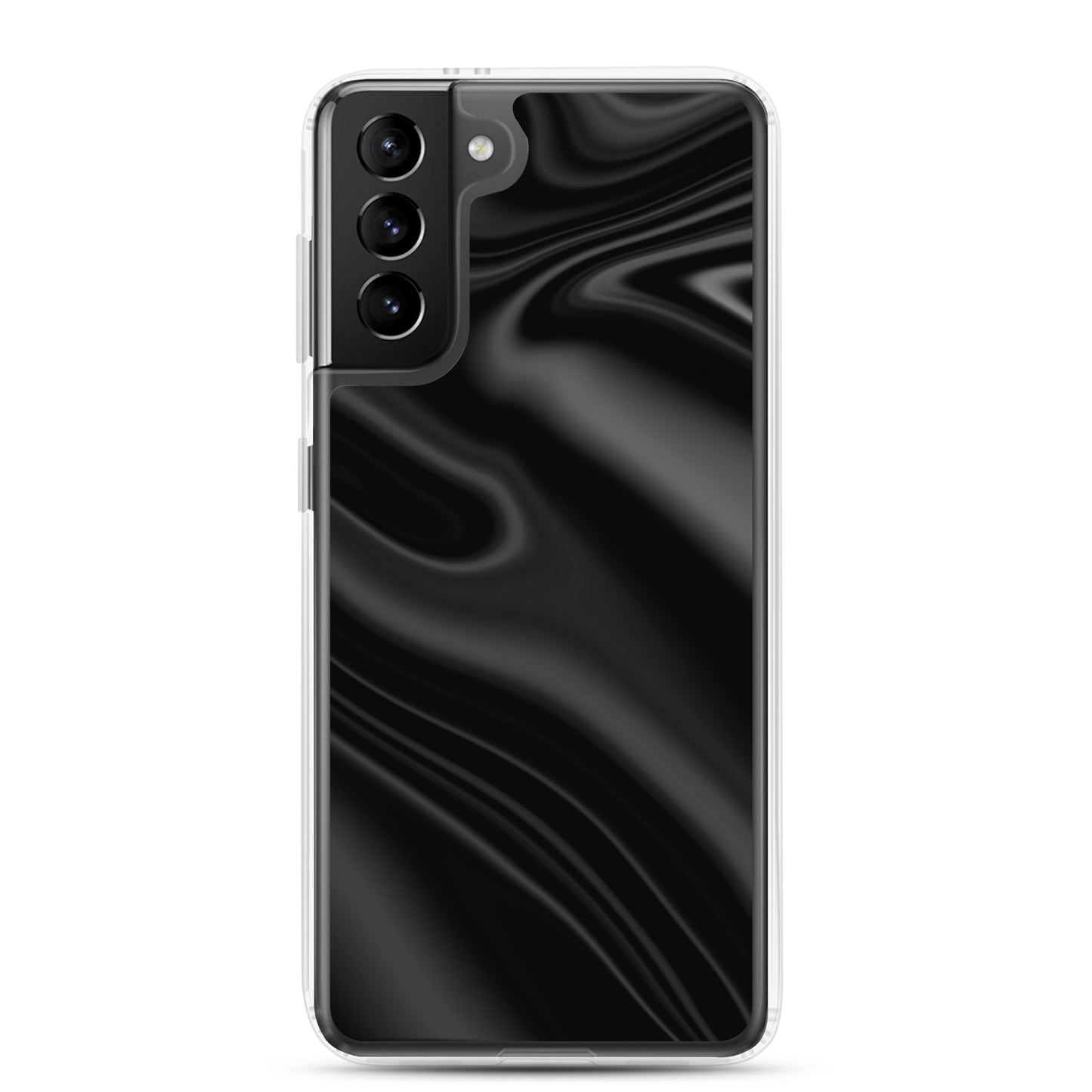 abstract Samsung phone case black waves