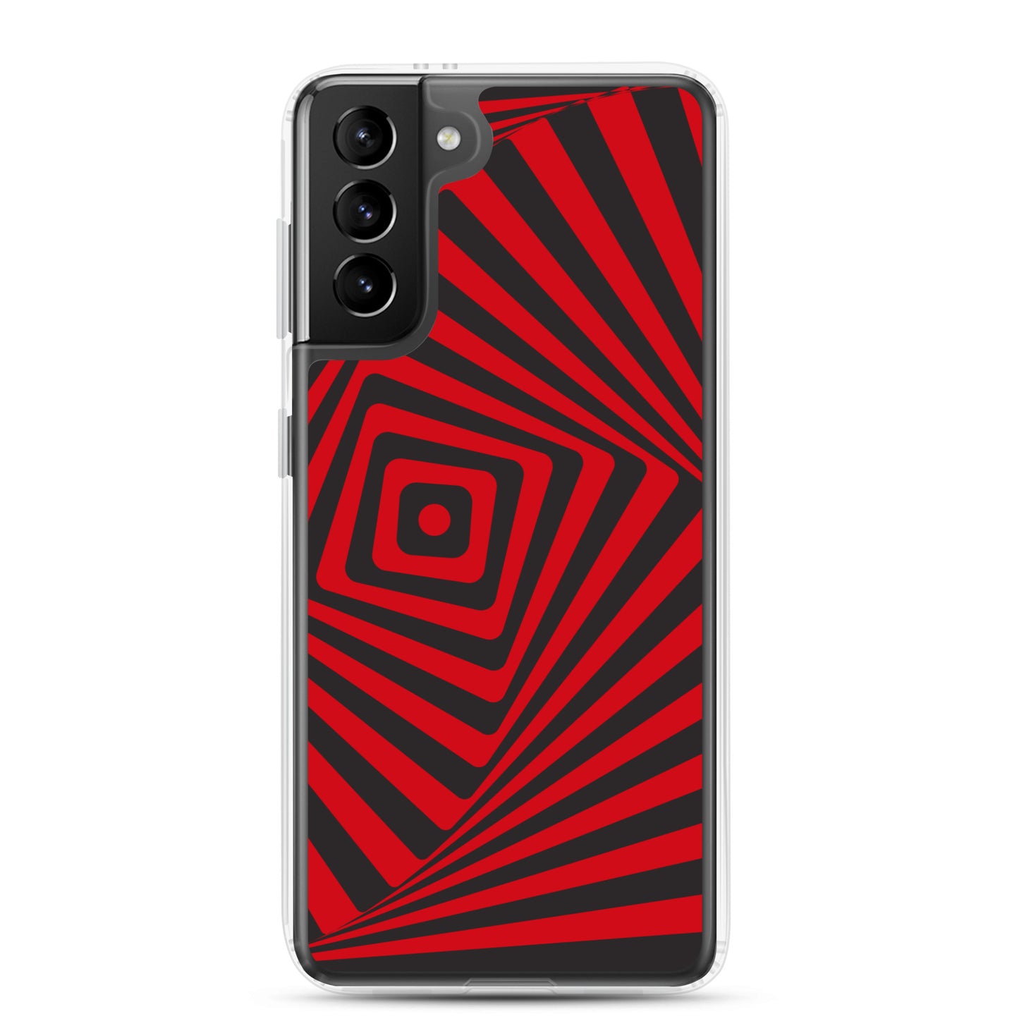 abstract Samsung phone case red and black maze