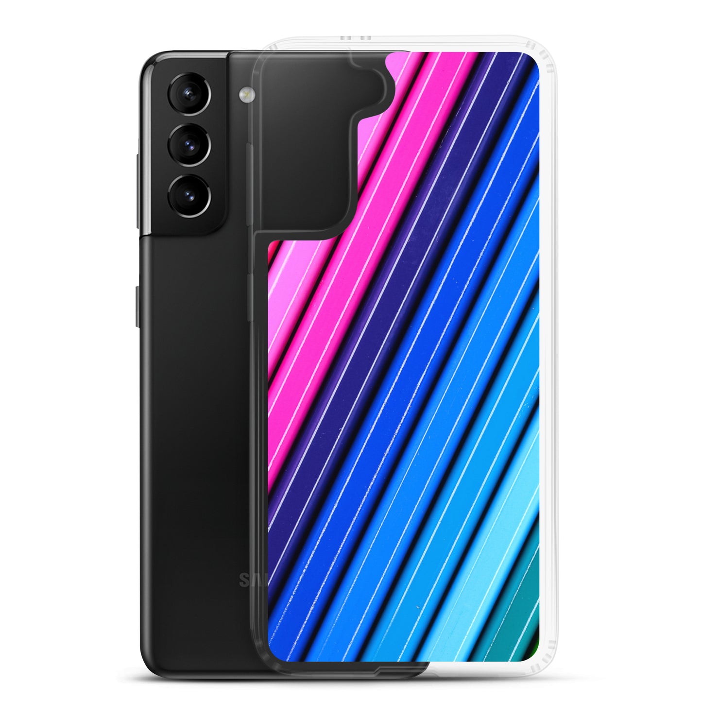 abstract Samsung phone case multi-coloured stripes