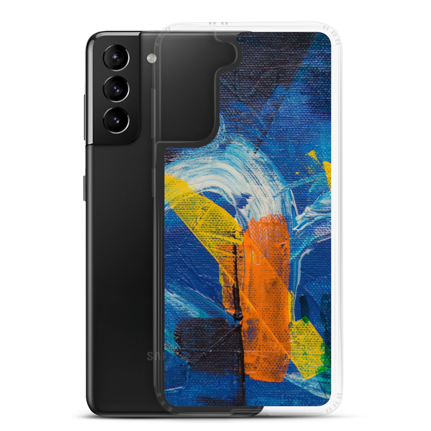 abstract Samsung phone case coloured solid accents