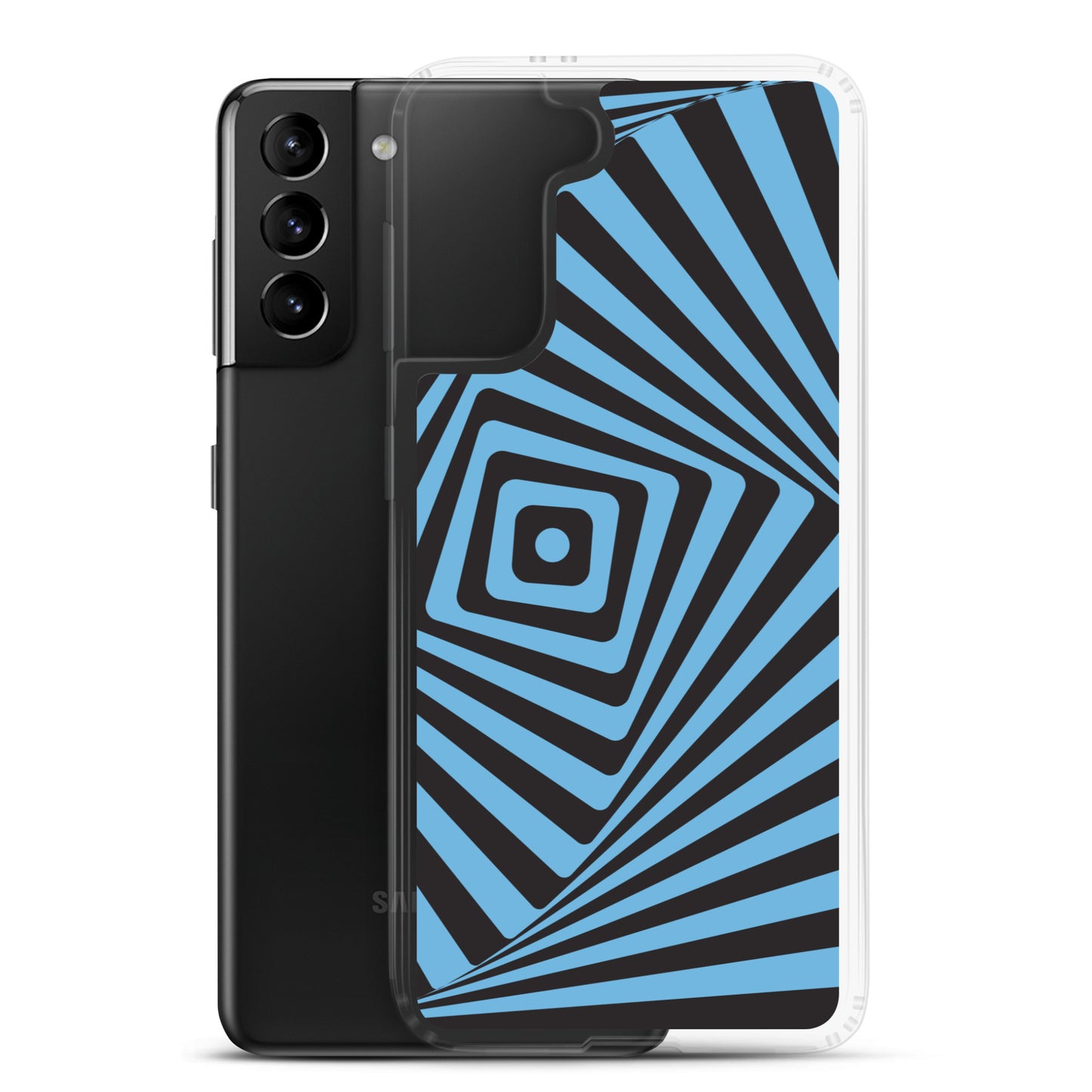 abstract Samsung phone case blue maze