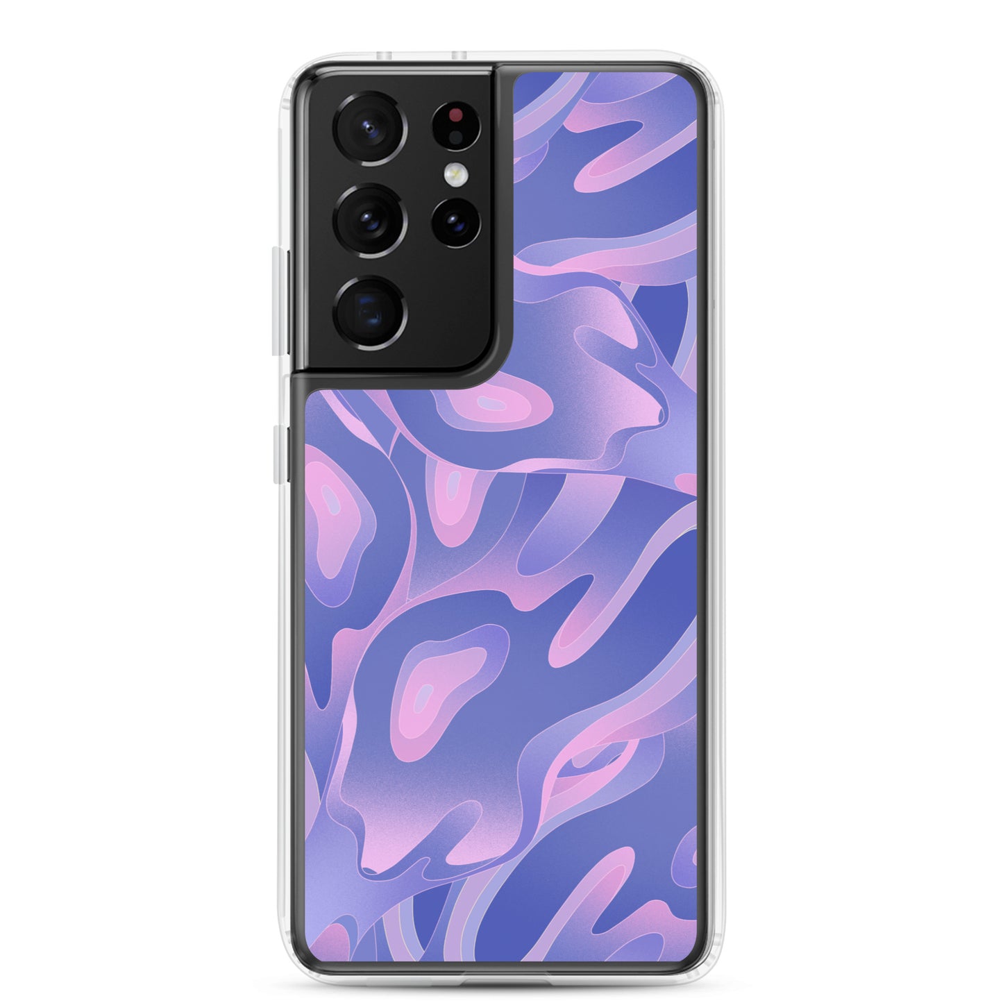 Abstract Samsung phone case, purple/violet waves