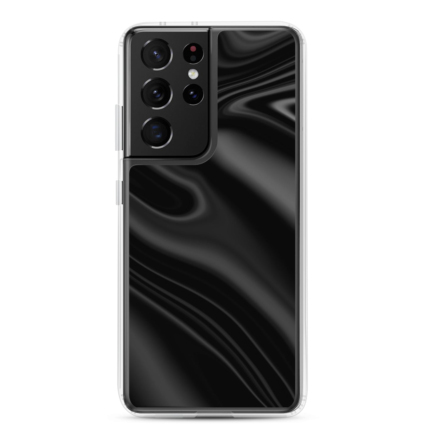 abstract Samsung phone case black waves