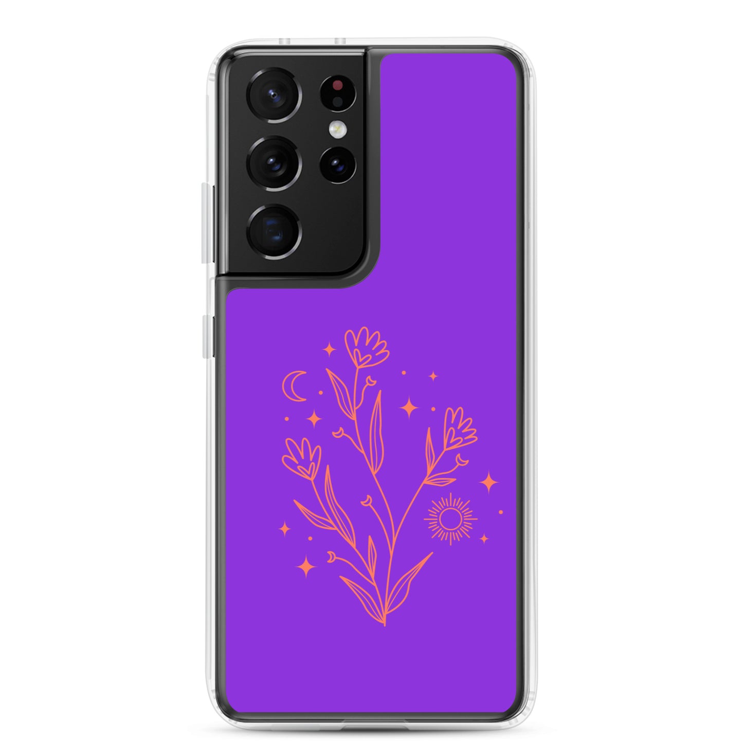 abstract Samsung phone case with purple Bg