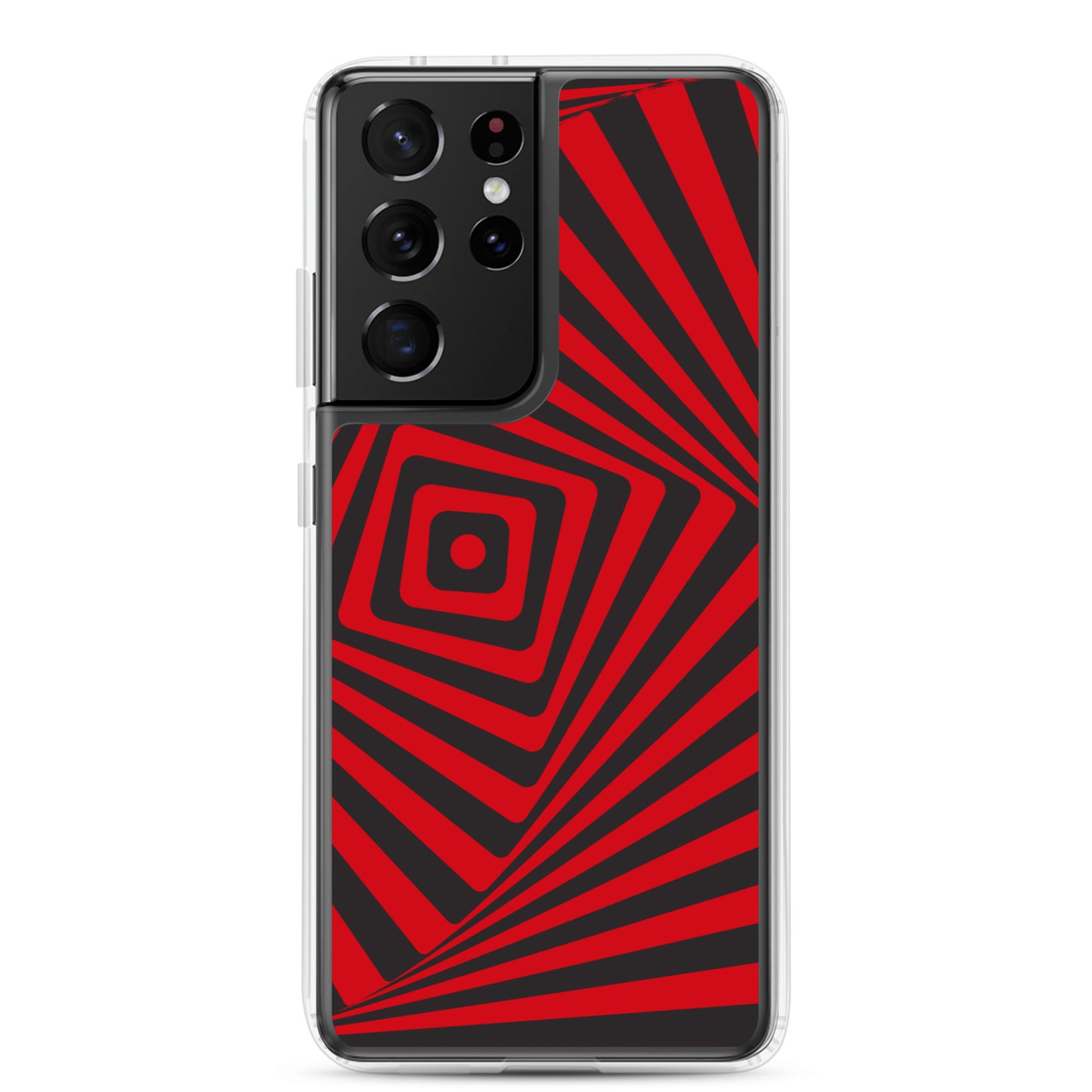 abstract Samsung phone case red and black maze