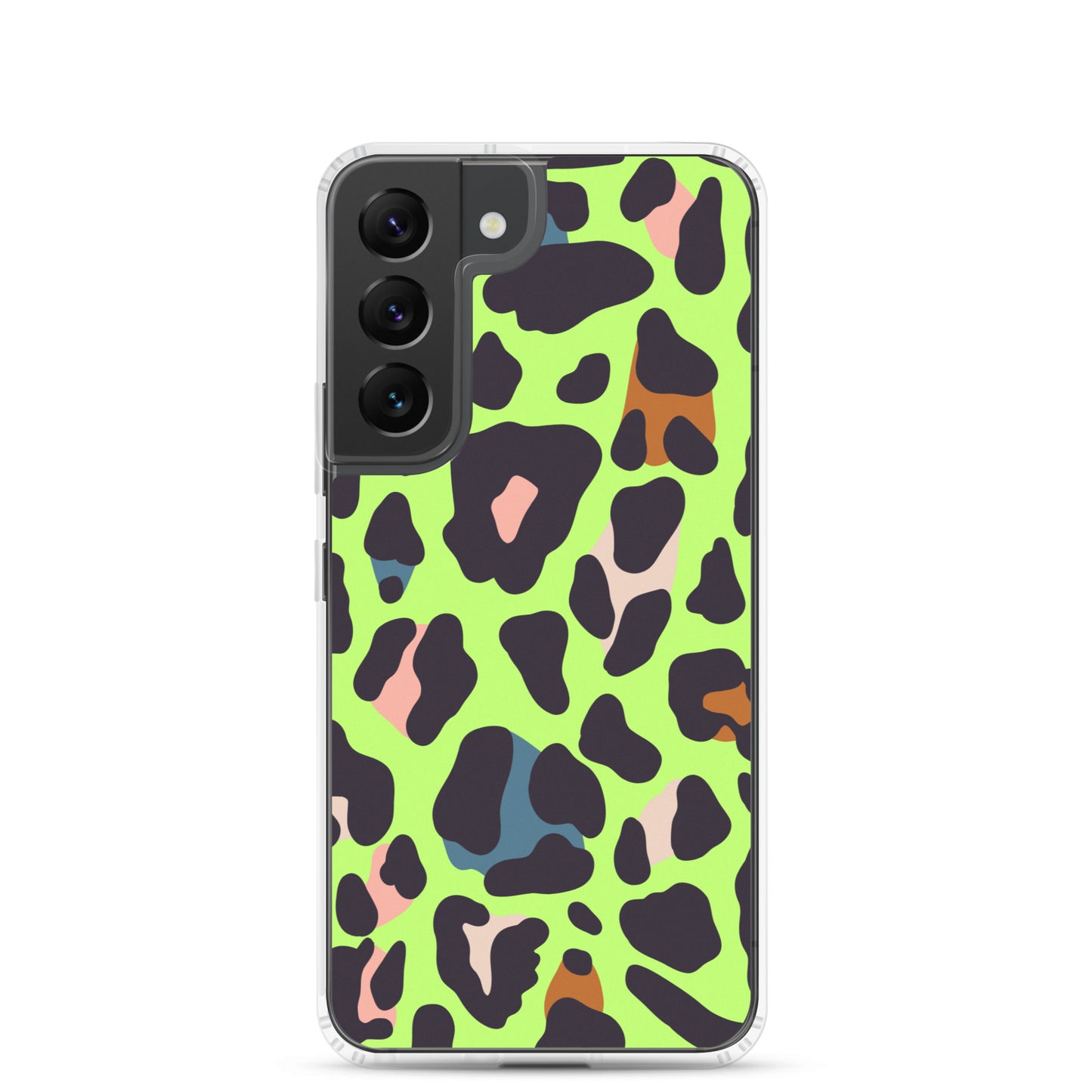 abstract Samsung phone case green leopard print