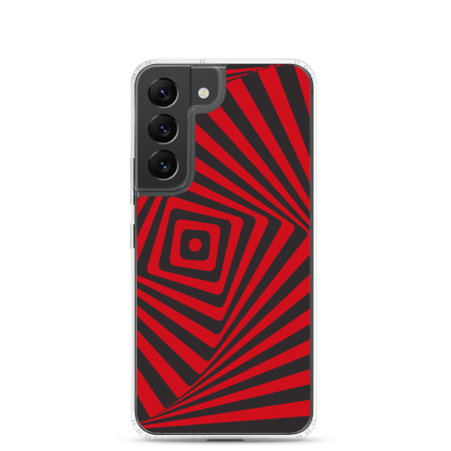 abstract Samsung phone case red and black maze